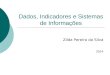 Dados, Indicadores e Sistemas de Informações Zilda Pereira da Silva 2014