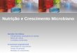 Nutrição e Crescimento Microbiano Nutrição microbiana Componentes necessários às células Meios de cultura Condições ambientais Crescimento populacional
