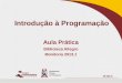 Introdução à Programação Aula Prática Biblioteca Allegro Monitoria 2013.1