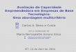 1 Carlos A. Bana e Costa com a colaboração de Maria Bernadette Amora Silva Avaliação da Capacidade Empreendedora em Empresas de Base Tecnológica: Uma abordagem
