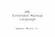 XML Extended Markup Language Wagner Meira Jr.. O que é? XML é uma linguagem para documentação estruturada. Documentos Estruturados contém não apenas conteúdo