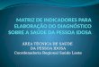 ÁREA TÉCNICA DE SAÚDE DA PESSOA IDOSA Coordenadoria Regional Saúde Leste