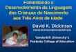Fomentando o Desenvolvimento da Linguagem das Crianças do Nascimento aos Três Anos de Idade David K. Dickinson David.dickinson@Vanderbilt.Edu Vanderbilt
