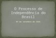 07 de setembro de 1822. IMPERIO DO BRAZIL ACTA DA ACCLAMAÇÃO DO SENHOR D. PEDRO IMPERADOR CONSTITUCIONAL DO BRAZIL, E SEU PERPETUO DEFENSOR, EM 12 DE
