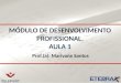 MÓDULO DE DESENVOLVIMENTO PROFISSIONAL. AULA 1 Prof.(a): Marivane Santos