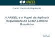 Curso: Teoria da Regulação A ANEEL e o Papel da Agência Reguladora no Setor Elétrico Brasileiro Brasília - DF Julho/ 2008