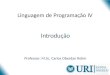 Linguagem de Programação IV Introdução Professor: M.Sc. Carlos Oberdan Rolim