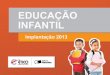 Implantação 2013 Educação Infantil ORIENTAÇÕES CURRICULARES PARA O EDUCAÇÃO INFANTIL Colégio Educação 99/99/9999 Nome Responsável Implantação
