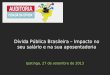 Ipatinga, 27 de setembro de 2013 Dívida Pública Brasileira – Impacto no seu salário e na sua aposentadoria