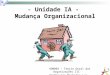 1 - Unidade IA - Mudança Organizacional ADM003 – Teoria Geral das Organizações III Professora Michelle Luz