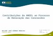 9 de novembro de 2012 Brasília – DF Contribuições da ANEEL ao Processo de Renovação das Concessões NELSON JOSÉ HÜBNER MOREIRA DIRETOR GERAL