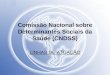 Comissão Nacional sobre Determinantes Sociais da Saúde (CNDSS) LINHAS DE ATUAÇÃO