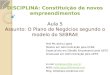 DISCIPLINA: Constituição de novos empreendimentos Aula 5 Assunto: O Plano de Negócios segundo o modelo do SEBRAE Prof Ms Keilla Lopes Mestre em Administração