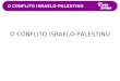 O CONFLITO ISRAELO-PALESTINO. Região em foco Crédito: Cartesia/ID/ES Mapa-múndi Político Crédito: Allmaps
