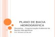 PLANO DE BACIA HIDROGRÁFICA Disciplina – Caracterização Ambiental de Bacias Hidrográficas Prof. REGINALDO MILANI