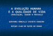 A EVOLUÇÃO HUMANA E A QUALIDADE DE VIDA (Educação, Saúde e Rotary) GIOVANNI RONCALLI CAIXETA RIBEIRO ROTARY CLUB DE PATOS DE MINAS