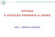 OFICINA A ATENÇÃO PRIMÁRIA À SAÚDE SES - MINAS GERAIS