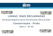 LINHAS MAIS RECLAMADAS Ranking Negativo para Fiscalização Direcionada Conservação - Frota ANO V – Nº 03