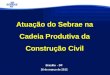 Atuação do Sebrae na Cadeia Produtiva da Construção Civil Brasília - DF 16 de março de 2012