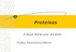 Proteínas A Base Molecular da Vida Prof(a): Alexsandra Ribeiro