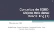 Conceitos de SGBD Objeto-Relacional Oracle 10g [1] Monitoria GDI André Braga, Daniel Penaforte, Domingos Ribeiro, João Pascoal, Maria Carolina 1