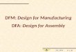 DIP_DFM n o 1 / 85 DFM: Design for Manufacturing DFA: Design for Assembly