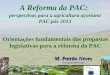 M. Patrão Neves M. Patrão Neves  A Reforma da PAC: perspectivas para a agricultura açoriana PAC pós-2013 Orientações fundamentais das