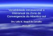 Variabilidade Intrasazonal a Interanual da Zona de Convergencia do Atlantico sul Dra. Leila M. Vespoli de Carvalho IAG/USP
