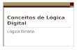 1 Conceitos de Lógica Digital Lógica Binária. Funções lógicas básicas  Um sistema lógico pode ser implementado utilizando-se funções lógicas básicas: