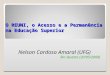 O REUNI, o Acesso e a Permanência na Educação Superior Nelson Cardoso Amaral (UFG) Rio-Quente (20/05/2008)