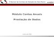 1 Módulo Contas Anuais Prestação de Dados Junho de 2009 Tribunal de Contas do Estado de São Paulo