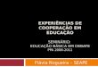 EXPERIÊNCIAS DE COOPERAÇÃO EM EDUCAÇÃO SEMINÁRIO: EDUCAÇÃO BÁSICA EM DEBATE PPA 2008-2011 Flávia Nogueira – SEAPE