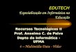EDUTECH Especialização em Informática na Educação Recursos Tecnológicos II Prof. Anselmo C. de Paiva Depto de Informática - UFMA 4 – Multimídia Data -
