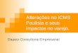Alterações no ICMS Paulista e seus impactos no varejo. Dapesi Consultoria Empresarial