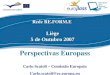 Ecdc.europa.eu Rede RE.FORM.E Liège 5 de Outubro 2007 Perspectivas Europass Carlo Scatoli – Comissão Europeia Carlo.scatoli@ec.europa.eu