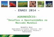 - ENAEX 2014 – AGRONEGÓCIO: “ Desafios e Oportunidades no Mercado Mundial” Benedito Rosa Departamento de Assuntos Comerciais (SRI) Ministério da Agricultura,