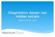 Diagnóstico Apsen nas mídias sociais Agosto a janeiro - 2012