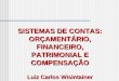 SISTEMAS DE CONTAS: ORÇAMENTÁRIO, FINANCEIRO, PATRIMONIAL E COMPENSAÇÃO Luiz Carlos Wisintainer