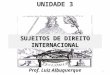 SUJEITOS DE DIREITO INTERNACIONAL Prof. Luiz Albuquerque 1Luiz Albuquerque UNIDADE 3