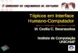 Tópicos em Interface Humano-Computador M. Cecilia C. Baranauskas Instituto de Computação UNICAMP