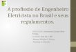 A profissão de Engenheiro Eletricista no Brasil e seus regulamentos. PROFESSOR: Acimarney Correia Silva Freitas ALUNOS: Ivan da S. Bié Marcus Vinicius