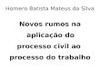 Homero Batista Mateus da Silva Novos rumos na aplicação do processo civil ao processo do trabalho