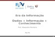 1 Era da Informação Dados + Informação + Conhecimento Prof. Alexandre Monteiro Recife