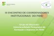 III ENCONTRO DE COORDENADORES INSTITUCIONAIS DO PIBID Grupo de Discussão: Intencionalidade Pedagógica da Formação e Impactos do Pibid