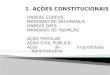 HABEAS CORPUS MANDADO DE SEGURANÇA HABEAS DATA MANDADO DE INJUNÇÃO AÇÃO POPULAR AÇÃO CIVIL PÚBLICA Ação de Improbidade Administrativa