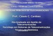 (75) 9129-2976 FAT - FACULDADE ANÍSIO TEIXEIRA CURSO: REDES DE COMPUTADORES DISCIPLINA :PRINCÍPIOS DE TELECOMUNICAÇÕES Prof.: Cássio C. Cardoso Pós-Graduado