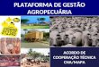 PLATAFORMA DE GESTÃO AGROPECUÁRIA ACORDO DE COOPERAÇÃO TÉCNICA CNA/MAPA