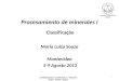 Procesamiento de minerales I Classificação Maria Luiza Souza Montevideo 5-9 Agosto 2013 1 UNIVERSIDADE DE LA REPUBLICA – URUGUAY UFRGS - DEMIN - BRASIL