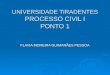 UNIVERSIDADE TIRADENTES PROCESSO CIVIL I PONTO 1 FLAVIA MOREIRA GUIMARÃES PESSOA