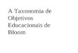 A Taxonomia de Objetivos Educacionais de Bloom Aprendizagem é um fenômeno plural e interativo